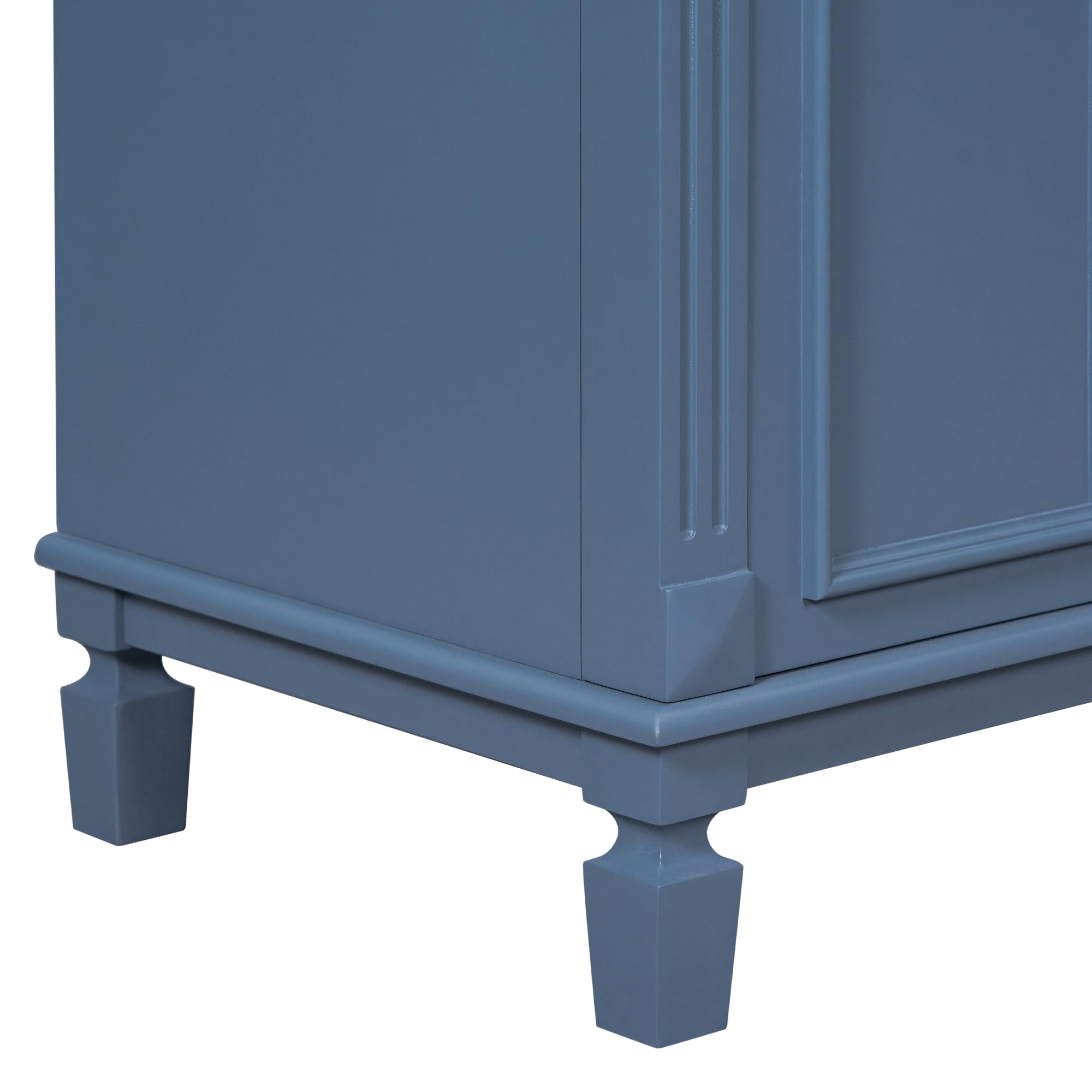 Lostcat 36inch Bathroom Vanity with Top Sink - Modern Bathroom Storage Cabinet with 2 Soft Closing Doors and 2 Drawers - Single Sink Bathroom Vanity(Blue)