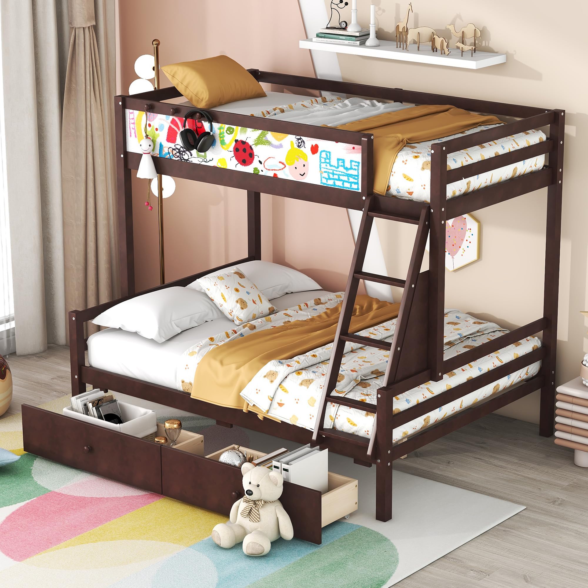 Space saving sale double deck bed