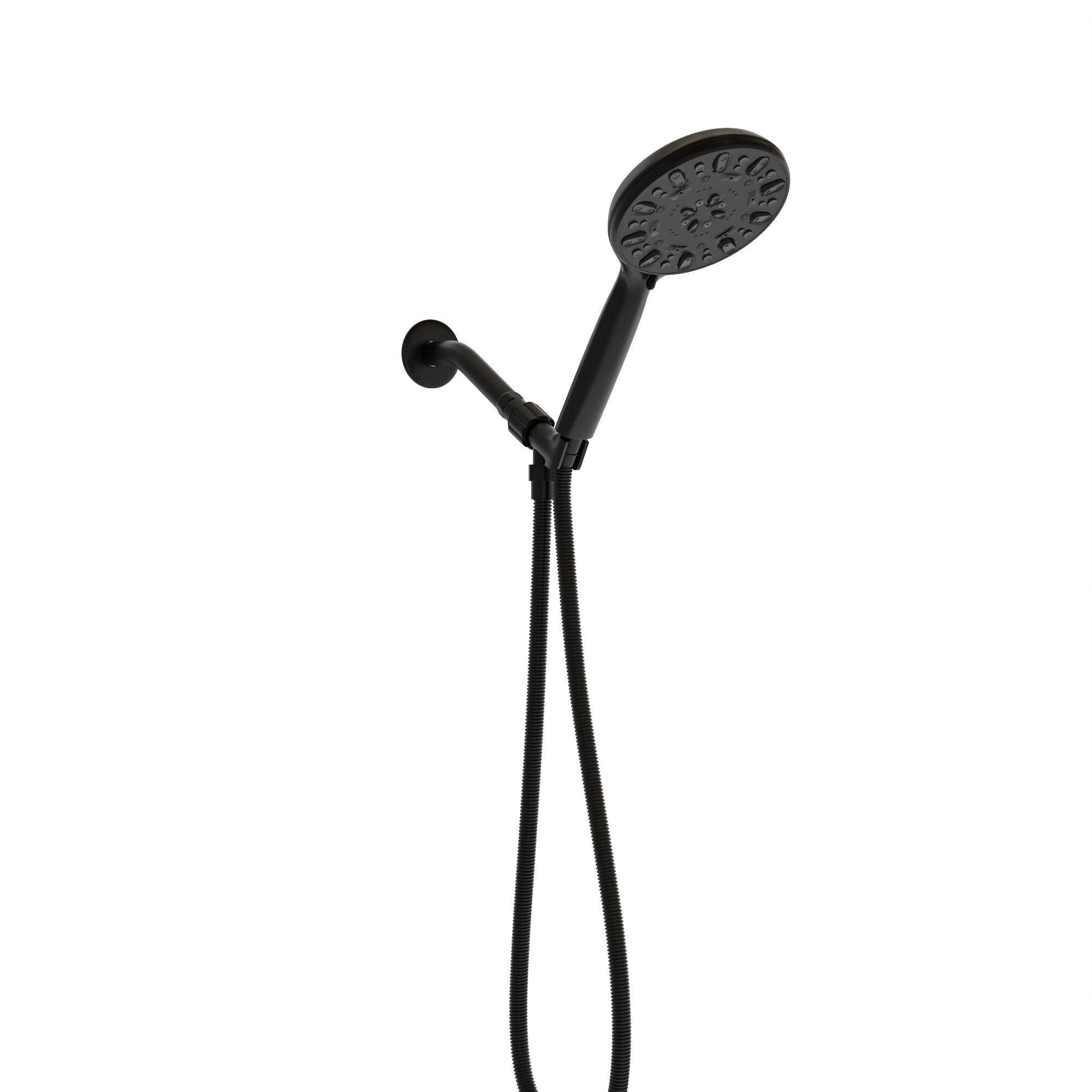 Lostcat Multi Function Adjustable Hand Shower - 7-Function Hand Shower, Matte Black