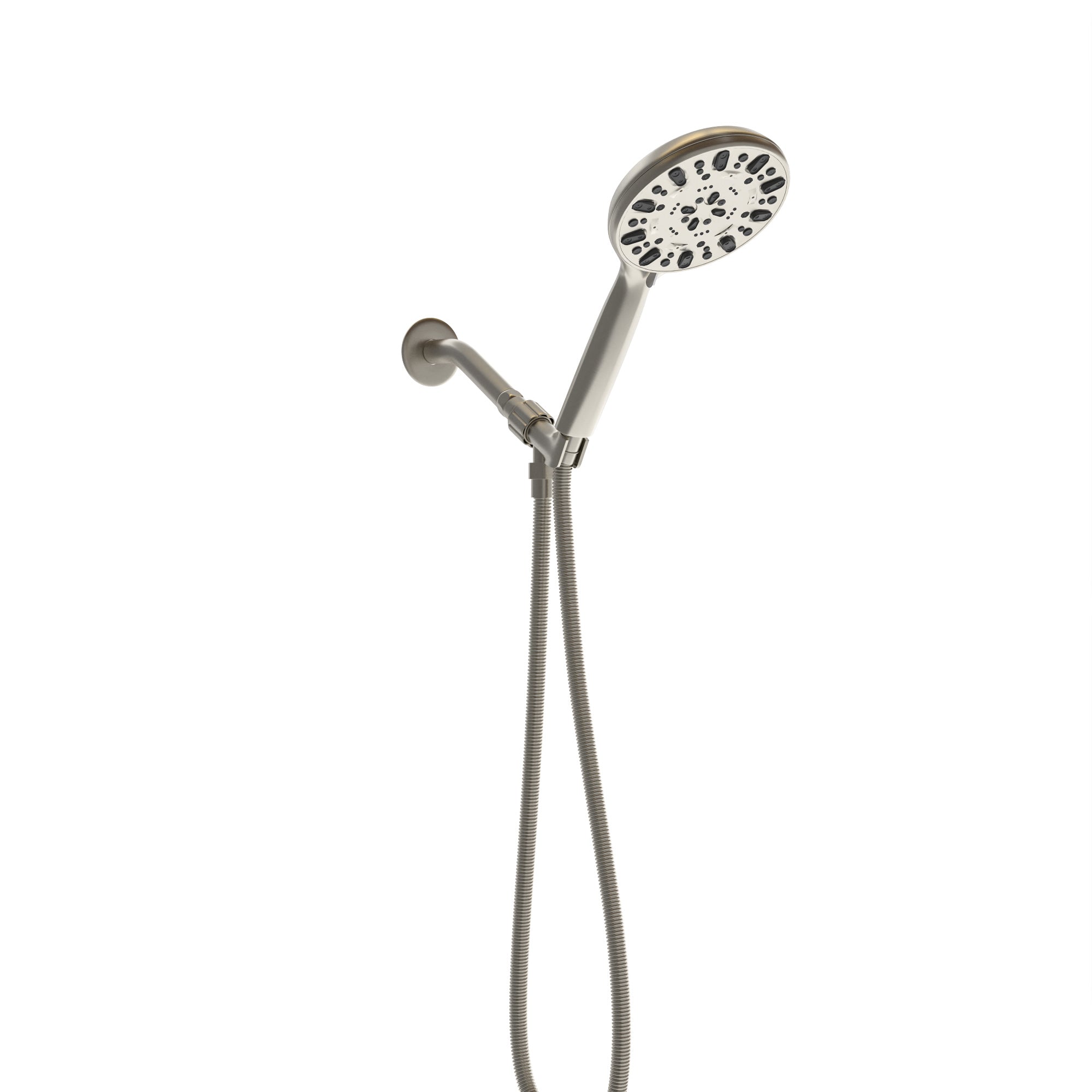 Lostcat Multi Function Adjustable Hand Shower - 7-Function Hand Shower, Brushed Nickel