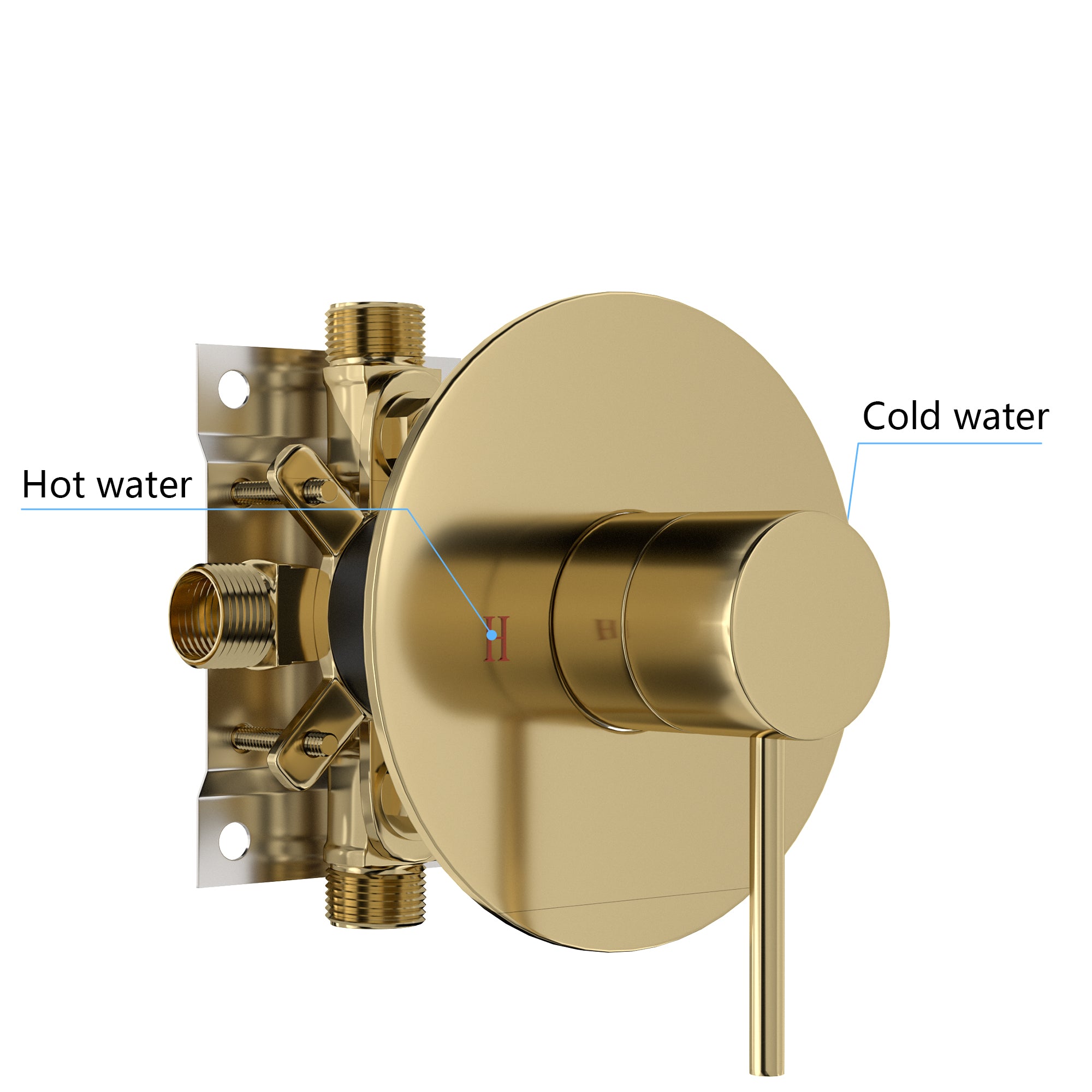 Lostcat Shower Faucet Set,,Shower System with 10-Inch Rainfall Shower Head and Shower Valve, Gold