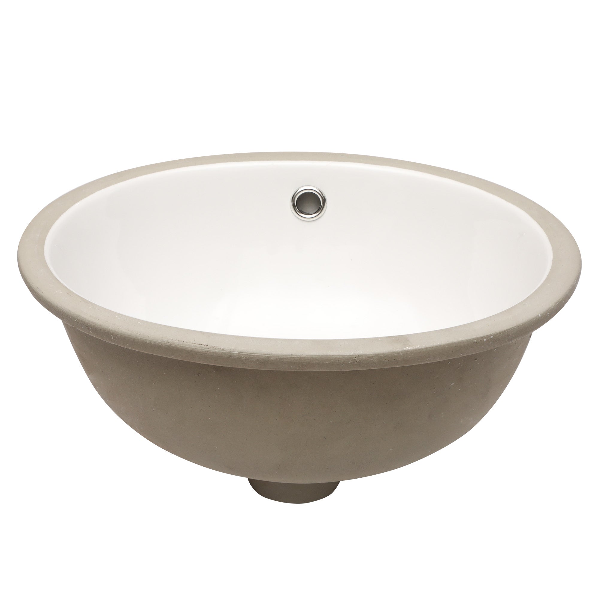 Lostcat 16.5"x13.4" White Ceramic Oval Undermount Bathroom Sink with Overflow