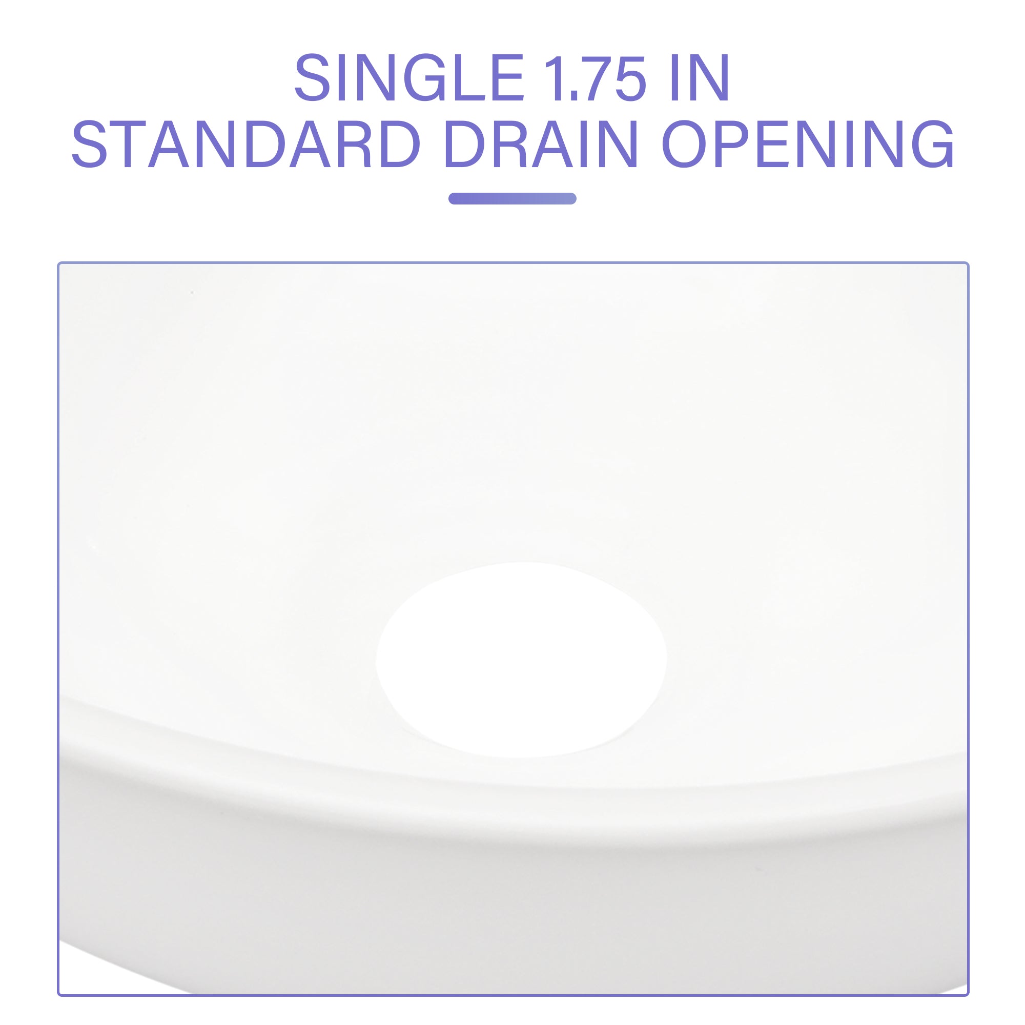 Lostcat 13x13 Inch White Ceramic Circular Vessel Bathroom Sink