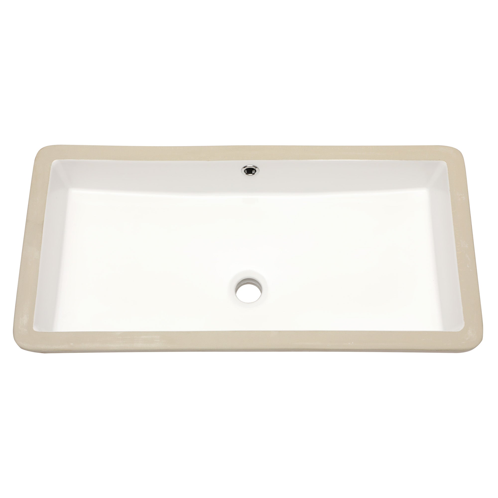 Lostcat 28"x14" White Ceramic Rectangular Undermount Bathroom Sink with Overflow