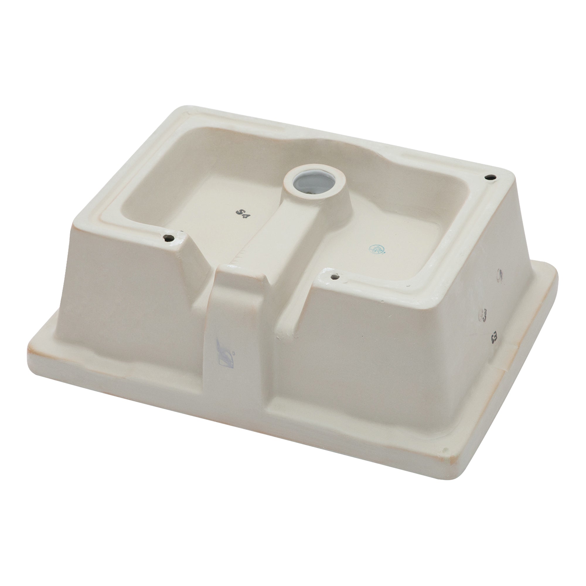 Lostcat 19.5"x14" White Ceramic Rectangular Undermount Bathroom Sink with Overflow