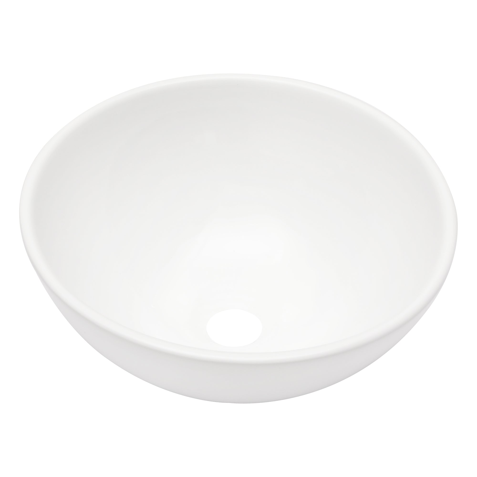 Lostcat 13x13 Inch White Ceramic Circular Vessel Bathroom Sink