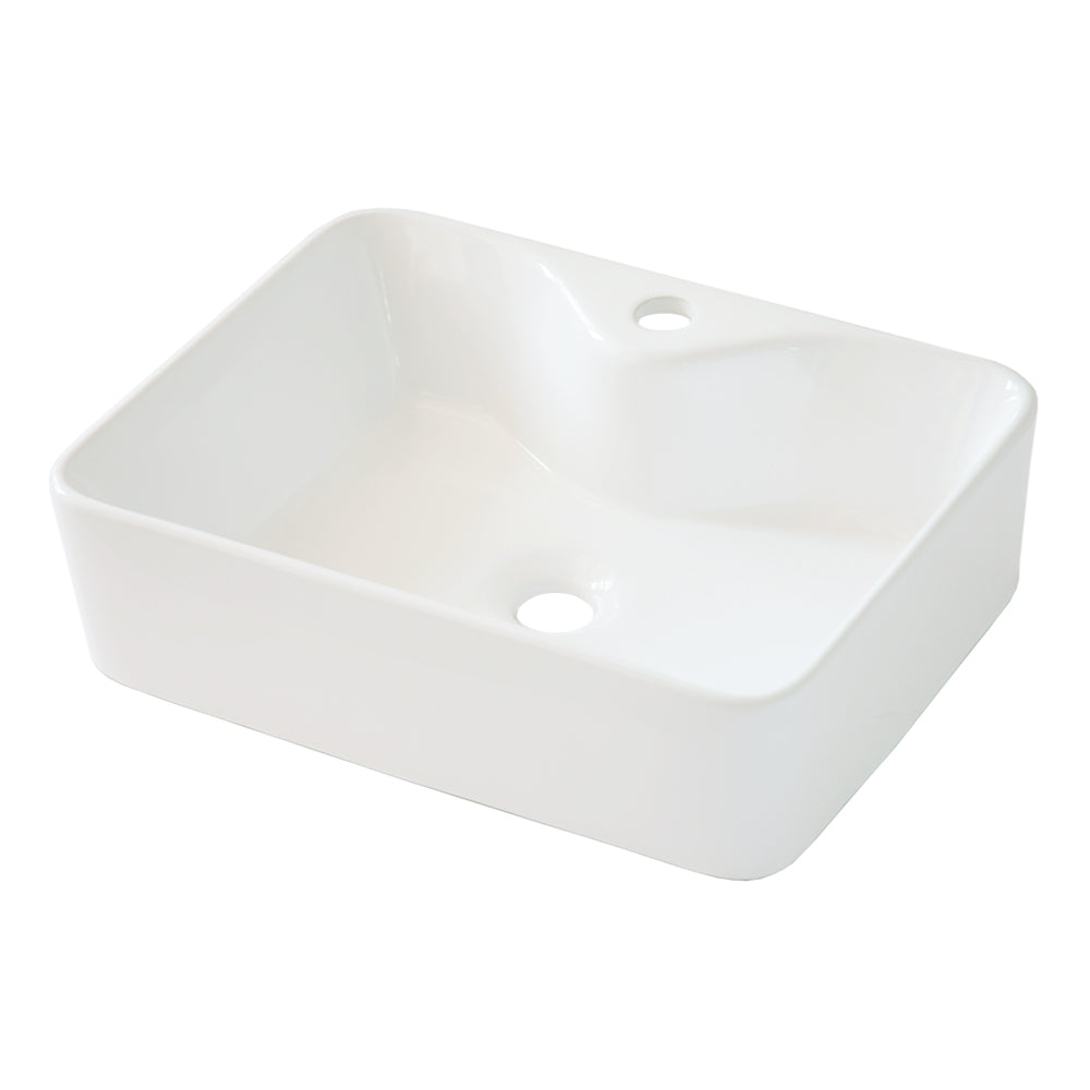 Lostcat 19"x15" White Ceramic Rectangular Vessel Bathroom Sink