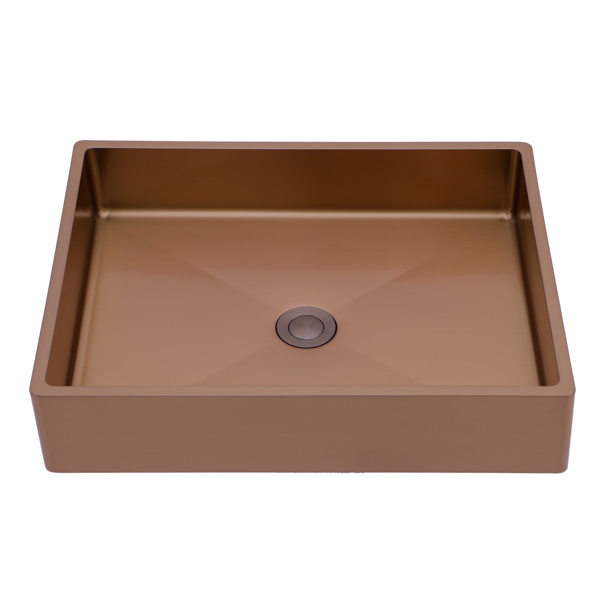 Lostcat 19"x15" Rose Gold Stainless Steel Bathroom Sink with Pop Up Drain