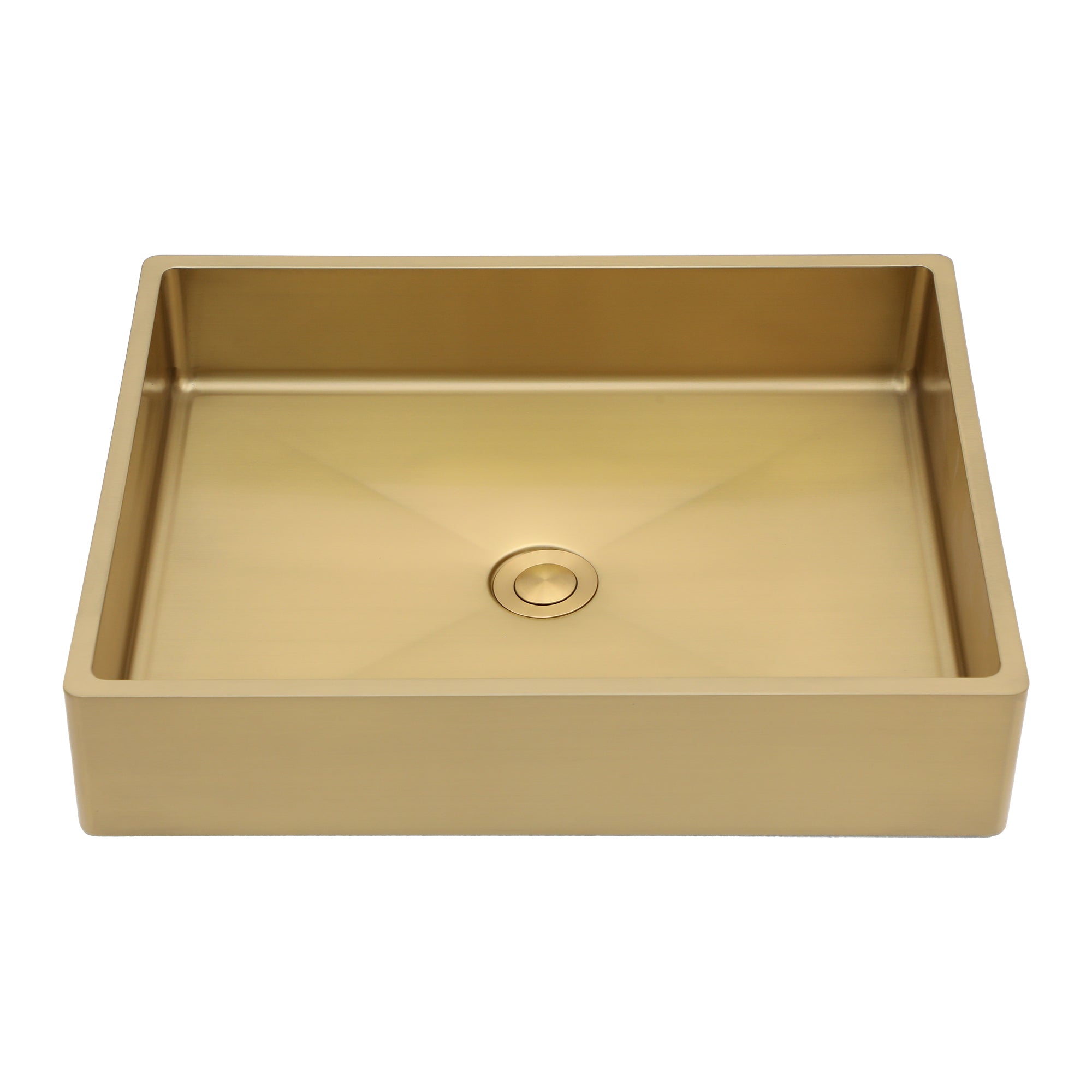 Lostcat 19"x15" Gold Stainless Steel Bathroom Sink with Pop Up Drain