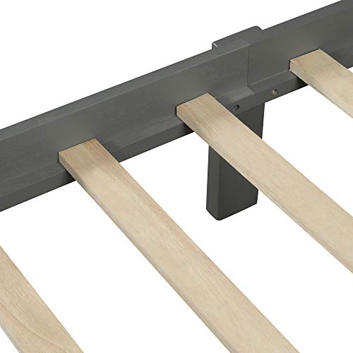 Full Size Bed Frame with Headboard and Footboard, Wood Platform Bed for Kids, Girls/Boys, Full Size Bed Frame Mattress Foundation with Wood Slat Support, No Box Spring Needed/Easy Assembly, Grey - Lostcat