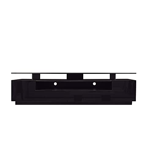 Lostcat 77" TV Stand with Drawers, Modern Television Stands with Open Shelf, Entertainment Center for Living Room, Bedroom, Black - Lostcat