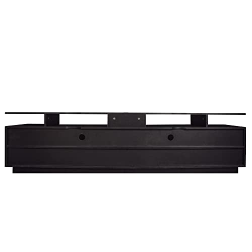 Lostcat 77" TV Stand with Drawers, Modern Television Stands with Open Shelf, Entertainment Center for Living Room, Bedroom, Black - Lostcat