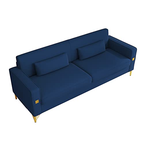 Lostcat 85'' Velvet Sofa with 2 Pillows - Lostcat