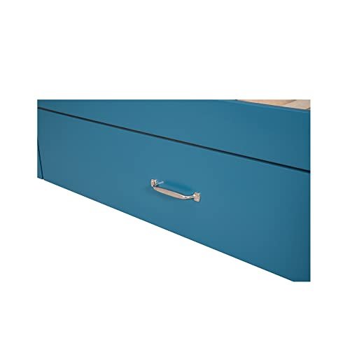 Lostcat Full Bed with Storage,Wood Platform Bed with 4 Drawers and Storage Shelves Headboard for Kids Teens Adults Bedroom,No Box Spring Needed,Blue - Lostcat